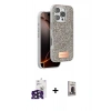 MARSİLYAN™- iPhone 16 Pro Max Kılıf Vadi Klasik Serisi - Siyah Bilvis Hayalet Cam Ekran Koruyucu + Bilvis Titan Kamera Lens - SH