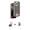MARSİLYAN™- iPhone 16 Pro Max Kılıf Vadi Klasik Serisi - Siyah Bilvis Hayalet Cam Ekran Koruyucu + Bilvis Titan Kamera Lens - TMGI
