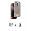 MARSİLYAN™- iPhone 16 Pro Max Kılıf Vadi Klasik Serisi - Siyah Bilvis Hayalet Cam Ekran Koruyucu + Pers Alüminyum Kamera Lens - GS