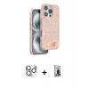 MARSİLYAN™- iPhone 16 Pro Max Kılıf Vadi Klasik Serisi - Siyah Bilvis Hayalet Cam Ekran Koruyucu + Pers Alüminyum Kamera Lens - GS