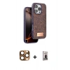 MARSİLYAN™- iPhone 16 Pro Max Kılıf Vadi Klasik Serisi - Siyah Bilvis Hayalet Cam Ekran Koruyucu + Pers Alüminyum Kamera Lens - CLTM