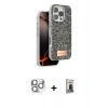 MARSİLYAN™- iPhone 16 Pro Max Kılıf Vadi Klasik Serisi - Siyah Bilvis Hayalet Cam Ekran Koruyucu + Pers Alüminyum Kamera Lens - GS