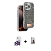 MARSİLYAN™- iPhone 16 Pro Max Kılıf Vadi Klasik Serisi - Siyah Bilvis Hayalet Cam Ekran Koruyucu + Bilvis Titan Kamera Lens - SH