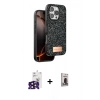 MARSİLYAN™- iPhone 16 Pro Max Kılıf Vadi Klasik Serisi - Siyah Bilvis Hayalet Cam Ekran Koruyucu + Bilvis Titan Kamera Lens - SH