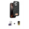 MARSİLYAN™- iPhone 16 Pro Max Kılıf Vadi Klasik Serisi - Siyah Buffer Cam Ekran Koruyucu + Bilvis Titan Kamera Lens - TMGI