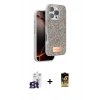 MARSİLYAN™- iPhone 16 Pro Max Kılıf Vadi Klasik Serisi - Siyah Buffer Cam Ekran Koruyucu + Bilvis Titan Kamera Lens - TMGI