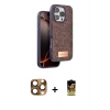 MARSİLYAN™- iPhone 16 Pro Max Kılıf Vadi Klasik Serisi - Siyah Buffer Cam Ekran Koruyucu + Pers Alüminyum Kamera Lens - CLTM