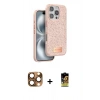 MARSİLYAN™- iPhone 16 Pro Max Kılıf Vadi Klasik Serisi - Siyah Buffer Cam Ekran Koruyucu + Pers Alüminyum Kamera Lens - CLTM