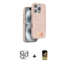 MARSİLYAN™- iPhone 16 Pro Max Kılıf Vadi Klasik Serisi - Siyah Buffer Cam Ekran Koruyucu + Pers Alüminyum Kamera Lens - GS