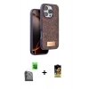 MARSİLYAN™- iPhone 16 Pro Max Kılıf Vadi Klasik Serisi - Siyah Buffer Cam Ekran Koruyucu + Raze Metal Kamera Lens - SH