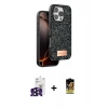 MARSİLYAN™- iPhone 16 Pro Max Kılıf Vadi Klasik Serisi - Siyah Buffer Cam Ekran Koruyucu + Siyah Bilvis Titan Kamera Lens