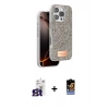 MARSİLYAN™- iPhone 16 Pro Max Kılıf Vadi Klasik Serisi - Siyah Buffer Hayalet Cam Ekran Koruyucu + Bilvis Titan Kamera Lens - TMGI