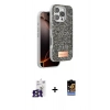 MARSİLYAN™- iPhone 16 Pro Max Kılıf Vadi Klasik Serisi - Siyah Buffer Hayalet Cam Ekran Koruyucu + Bilvis Titan Kamera Lens - TMGI