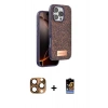 MARSİLYAN™- iPhone 16 Pro Max Kılıf Vadi Klasik Serisi - Siyah Buffer Hayalet Cam Ekran Koruyucu + Pers Alüminyum Kamera Lens - CLTM