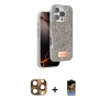 MARSİLYAN™- iPhone 16 Pro Max Kılıf Vadi Klasik Serisi - Siyah Buffer Hayalet Cam Ekran Koruyucu + Pers Alüminyum Kamera Lens - CLTM