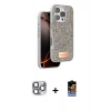 MARSİLYAN™- iPhone 16 Pro Max Kılıf Vadi Klasik Serisi - Siyah Buffer Hayalet Cam Ekran Koruyucu + Pers Alüminyum Kamera Lens - GI
