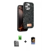 MARSİLYAN™- iPhone 16 Pro Max Kılıf Vadi Klasik Serisi - Siyah Buffer Hayalet Cam Ekran Koruyucu + Raze Metal Kamera Lens - SH