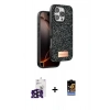 MARSİLYAN™- iPhone 16 Pro Max Kılıf Vadi Klasik Serisi - Siyah Buffer Hayalet Cam Ekran Koruyucu + Bilvis Titan Kamera Lens - SH