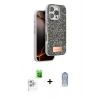 MARSİLYAN™- iPhone 16 Pro Max Kılıf Vadi Klasik Serisi - Siyah Joko Magic 5D Cam + Raze Metal Kamera Lens - BZ