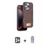 MARSİLYAN™- iPhone 16 Pro Max Kılıf Vadi Klasik Serisi - Siyah Joko Magic 5D Cam + PVD Metal Kamera Lens - GD