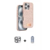 MARSİLYAN™- iPhone 16 Pro Max Kılıf Vadi Klasik Serisi - Siyah Joko Magic 5D Cam + Pers Alüminyum Kamera Lens - GI