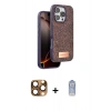MARSİLYAN™- iPhone 16 Pro Max Kılıf Vadi Klasik Serisi - Siyah Joko Magic 5D Cam + Pers Alüminyum Kamera Lens - CLTM