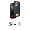 MARSİLYAN™- iPhone 16 Pro Max Kılıf Vadi Klasik Serisi - Siyah Joko Magic 5D Cam + Pers Alüminyum Kamera Lens - GI