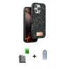 MARSİLYAN™- iPhone 16 Pro Max Kılıf Vadi Klasik Serisi - Siyah Joko Magic 5D Cam + Raze Metal Kamera Lens - SH