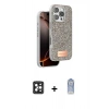 MARSİLYAN™- iPhone 16 Pro Max Kılıf Vadi Klasik Serisi - Siyah Joko Magic 5D Cam + PVD Metal Kamera Lens - SH