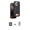 MARSİLYAN™- iPhone 16 Pro Max Kılıf Vadi Klasik Serisi - Siyah Joko Magic 5D Cam + PVD Metal Kamera Lens - SH