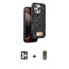 MARSİLYAN™- iPhone 16 Pro Max Kılıf Vadi Klasik Serisi - Siyah Joko Magic 5D Hayalet Cam + PVD Metal Kamera Lens - GS
