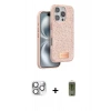 MARSİLYAN™- iPhone 16 Pro Max Kılıf Vadi Klasik Serisi - Siyah Joko Magic 5D Hayalet Cam + Pers Alüminyum Kamera Lens - GS
