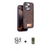 MARSİLYAN™- iPhone 16 Pro Max Kılıf Vadi Klasik Serisi - Siyah Joko Magic 5D Hayalet Cam + Pers Alüminyum Kamera Lens - GS