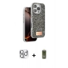 MARSİLYAN™- iPhone 16 Pro Max Kılıf Vadi Klasik Serisi - Siyah Joko Magic 5D Hayalet Cam + Pers Alüminyum Kamera Lens - GS
