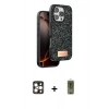 MARSİLYAN™- iPhone 16 Pro Max Kılıf Vadi Klasik Serisi - Siyah Joko Magic 5D Hayalet Cam + PVD Metal Kamera Lens - GD