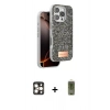 MARSİLYAN™- iPhone 16 Pro Max Kılıf Vadi Klasik Serisi - Siyah Joko Magic 5D Hayalet Cam + PVD Metal Kamera Lens - GD