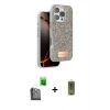 MARSİLYAN™- iPhone 16 Pro Max Kılıf Vadi Klasik Serisi - Siyah Joko Magic 5D Hayalet Cam + Raze Metal Kamera Lens - SH