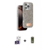 MARSİLYAN™- iPhone 16 Pro Max Kılıf Vadi Klasik Serisi - Siyah Joko Magic 5D Hayalet Cam + Titanyum Gri Bilvis Titan Kamera Lens