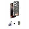 MARSİLYAN™- iPhone 16 Pro Max Kılıf Vadi Klasik Serisi - Siyah Joko Magic 5D Hayalet Cam + Titanyum Gri Bilvis Titan Kamera Lens