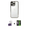 MARSİLYAN™- iPhone 16 Pro Max Kılıf Vadi Minimal - Şeffaf 360 Full Body Arka Koruyucu + Bilvis Titan Kamera Lens - SH
