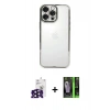 MARSİLYAN™- iPhone 16 Pro Max Kılıf Vadi Minimal - Şeffaf 360 Full Body Arka Koruyucu + Bilvis Titan Kamera Lens - SH