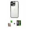 MARSİLYAN™- iPhone 16 Pro Max Kılıf Vadi Minimal - Şeffaf 360 Full Body Arka Koruyucu + Raze Metal Kamera Lens - CLTM
