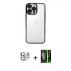 MARSİLYAN™- iPhone 16 Pro Max Kılıf Vadi Minimal - Şeffaf 360 Full Body Arka Koruyucu + Pers Alüminyum Kamera Lens - GS