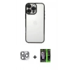 MARSİLYAN™- iPhone 16 Pro Max Kılıf Vadi Minimal - Şeffaf 360 Full Body Arka Koruyucu + Pers Alüminyum Kamera Lens - GI