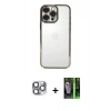 MARSİLYAN™- iPhone 16 Pro Max Kılıf Vadi Minimal - Şeffaf 360 Full Body Arka Koruyucu + Pers Alüminyum Kamera Lens - GI