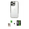 MARSİLYAN™- iPhone 16 Pro Max Kılıf Vadi Minimal - Şeffaf 360 Full Body Arka Koruyucu + Raze Metal Kamera Lens - NLGY