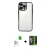 MARSİLYAN™- iPhone 16 Pro Max Kılıf Vadi Minimal - Şeffaf 360 Full Body Arka Koruyucu + Raze Metal Kamera Lens - BZ