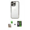 MARSİLYAN™- iPhone 16 Pro Max Kılıf Vadi Minimal - Şeffaf 360 Full Body Arka Koruyucu + Raze Metal Kamera Lens - CLTM