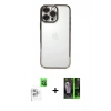 MARSİLYAN™- iPhone 16 Pro Max Kılıf Vadi Minimal - Şeffaf 360 Full Body Arka Koruyucu + Raze Metal Kamera Lens - BZ