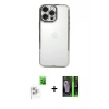 MARSİLYAN™- iPhone 16 Pro Max Kılıf Vadi Minimal - Şeffaf 360 Full Body Arka Koruyucu + Raze Metal Kamera Lens - BZ